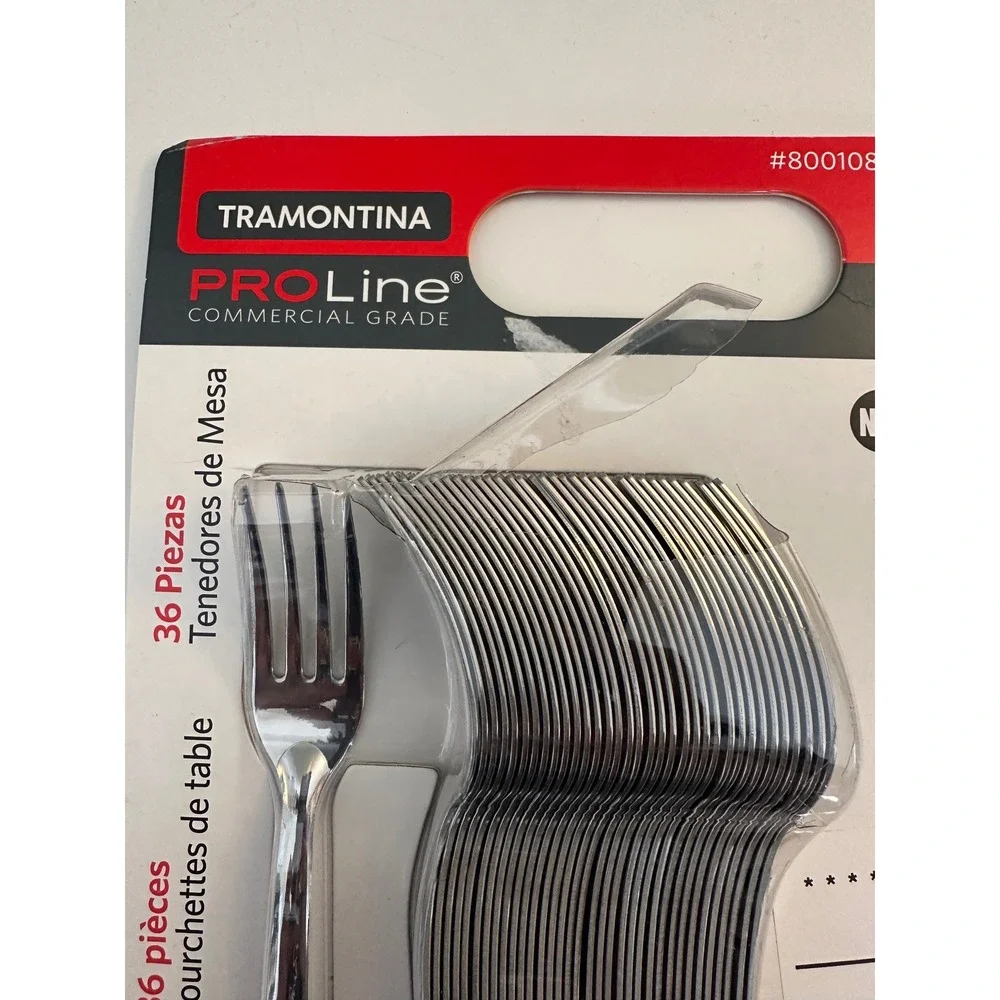 Tramontina‎ Silver Stainless Steel PROLine Dinner Forks 36 Piece Set